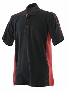 Finden & Hales LV322 - Men's Sports Polo Black/ Red