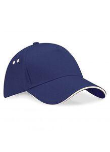 Beechfield BF15C - Cappello a 5 pannelli 100% cotone Navy/Putty