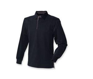FRONT ROW FR043 - Emerized Rugby Shirt Black