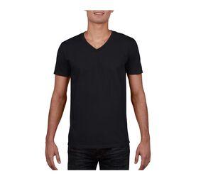 GILDAN GN646 - Adult V-Neck T-Shirt Softstyle Black