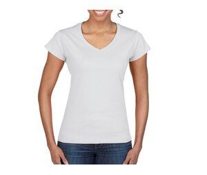Gildan GN647 - Softstyle Ladies V-Neck T-Shirt White