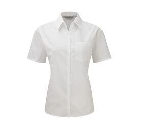 Russell Collection JZ35F - Camicia da donna in popeline White