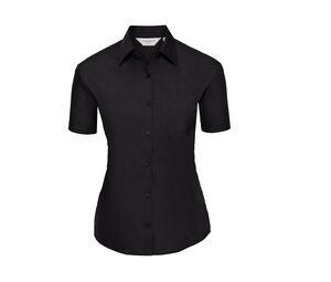 Russell Collection JZ35F - Camicia da donna in popeline Black