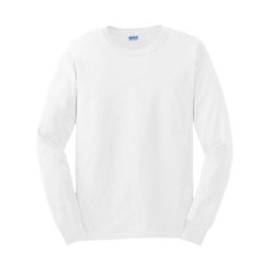 Gildan GN186 - T-shirt da uomo a maniche lunghe Ultra-T White