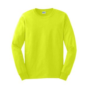 Gildan GN186 - T-shirt da uomo a maniche lunghe Ultra-T Fluo Yellow