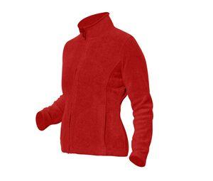 Starworld SW750 - Felpa da donna a manica dritta con zip grande Bright Red