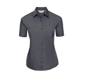 Russell Collection JZ35F - Camicia da donna in popeline Convoy Grey