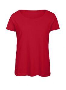 B&C BC056 - Maglietta Tri-Blend da donna Red