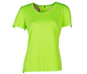 Sans Étiquette SE101 - T-Shirt Sportiva Da Donna Senza Etichetta Fluorescent Yellow