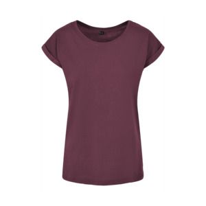 Build Your Brand BY021 - T-shirt donna con spalle estese Cherry