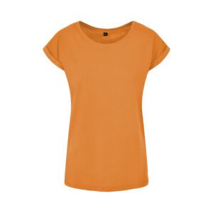 Build Your Brand BY021 - T-shirt donna con spalle estese Paradise Orange