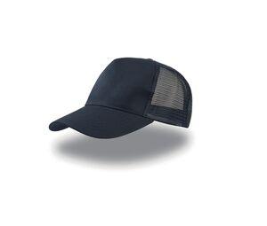Atlantis AT085 - Cappellino trucker in cotone a 5 pannelli Navy / Navy