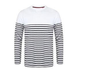 Front Row FR134 - T-shirt bretone a maniche lunghe White / Navy