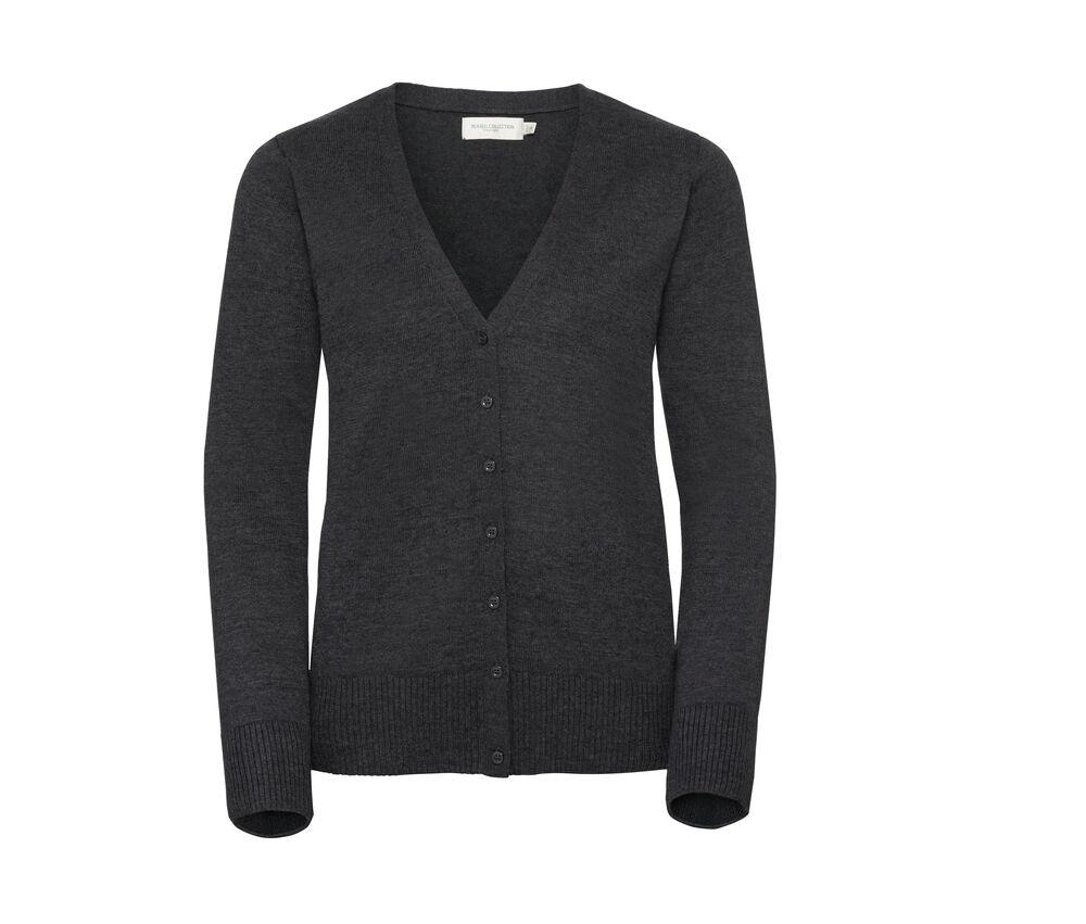 Russell Collection JZ715 - Ladies' V-Neck Knitted Cardigan