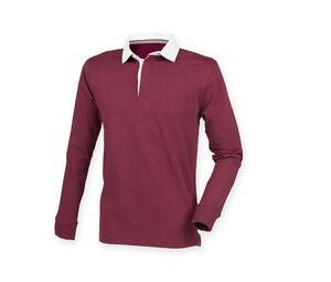 Front row FR104 - Polo di rugby a maniche lunghe Deep Burgundy
