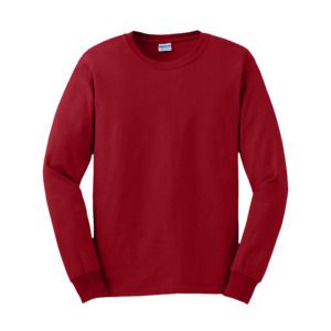 Gildan GN186 - T-shirt da uomo a maniche lunghe Ultra-T Cardinal red