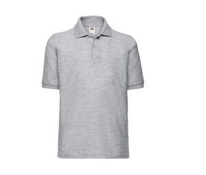 Fruit of the Loom SC3417 - Polo da bambino a maniche lunghe Heather Grey