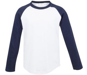 SF Mini SM271 - T-shirt da baseball da bambino a maniche lunghe White/ Oxford Navy