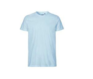 Neutral O61001 - T-shirt aderente da uomo Light Blue