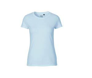 Neutral O81001 - T-shirt aderente da donna Light Blue