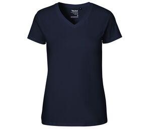 Neutral O81005 - T-shirt da donna con scollo a V Navy