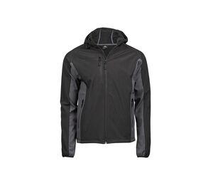 Tee Jays TJ9514 - Giacca softshell con cappuccio da 3 a Gayer Man Black / Dark Grey