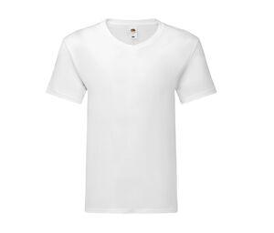 Fruit of the Loom SC154 - T-shirt da uomo con scollo a V White