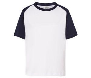 JHK JK153 - T-shirt da baseball per bambini White / Navy