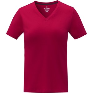 Elevate Life 38031 - T-shirt Somoto da donna a manica corta con collo a V  Red