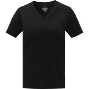 Elevate Life 38031 - T-shirt Somoto da donna a manica corta con collo a V  Solid Black