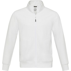 Elevate NXT 37540 - Maglione unisex in tessuto riciclato a cerniera intera Galena Aware™ White