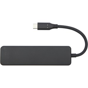 PF Concept 124368 - Adattatore multimediale USB 2.0-3.0 con porta HDMI in plastica riciclata certificata RCS Loop Solid Black