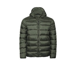 TEE JAYS TJ9646 - Recycled polyester hooded down jacket  deep green
