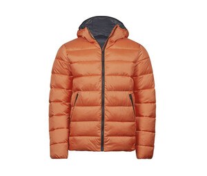 TEE JAYS TJ9646 - Recycled polyester hooded down jacket  Dusty Orange