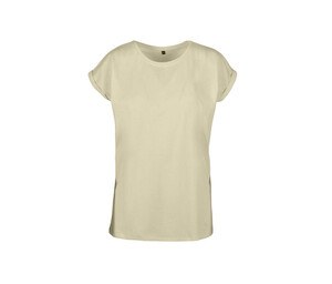 Build Your Brand BY021 - T-shirt donna con spalle estese Soft Yellow