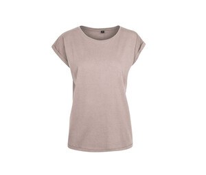 Build Your Brand BY021 - T-shirt donna con spalle estese Dusk Rose