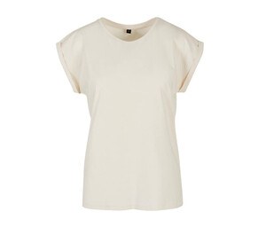 Build Your Brand BY021 - T-shirt donna con spalle estese whitesand