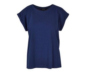 Build Your Brand BY021 - T-shirt donna con spalle estese Light Navy