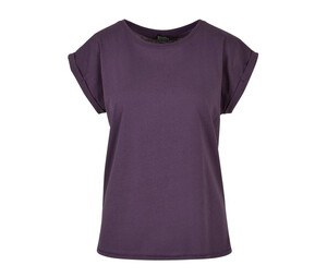 Build Your Brand BY021 - T-shirt donna con spalle estese Purple Night