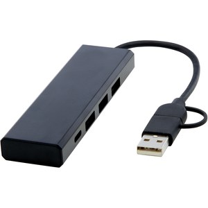 Tekiō® 124344 - Hub USB 2.0 in alluminio riciclato RCS Rise